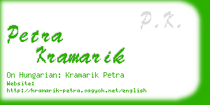 petra kramarik business card